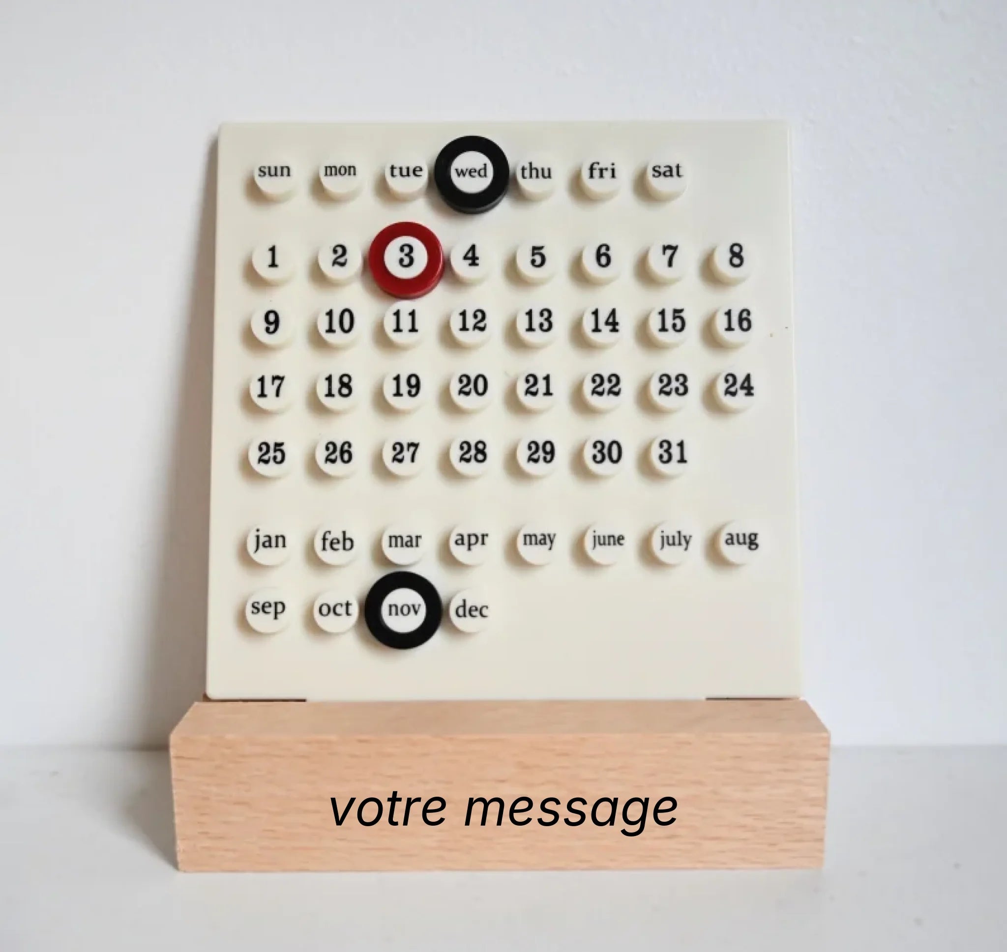 calendrier blanc