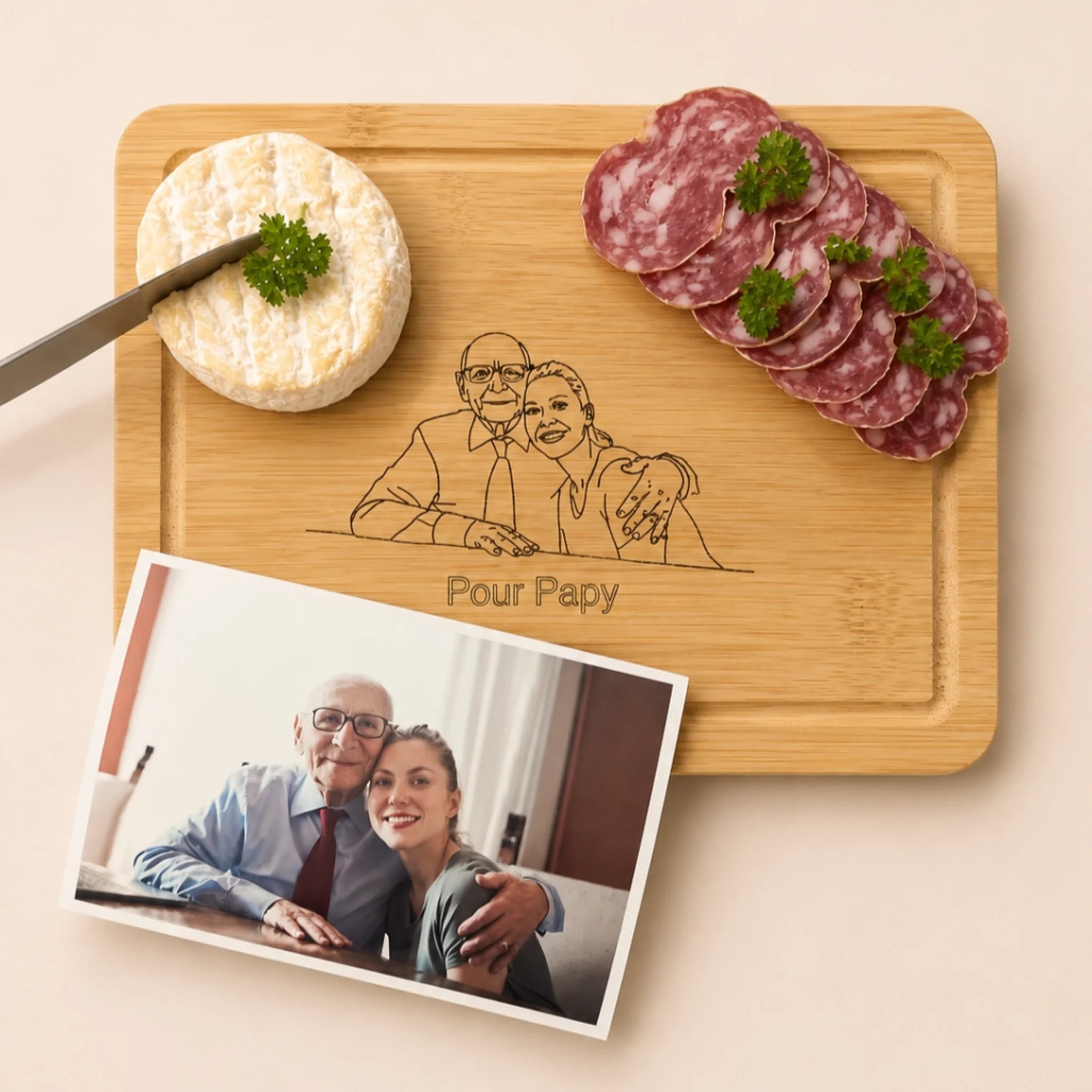 planche apéro papy fille
