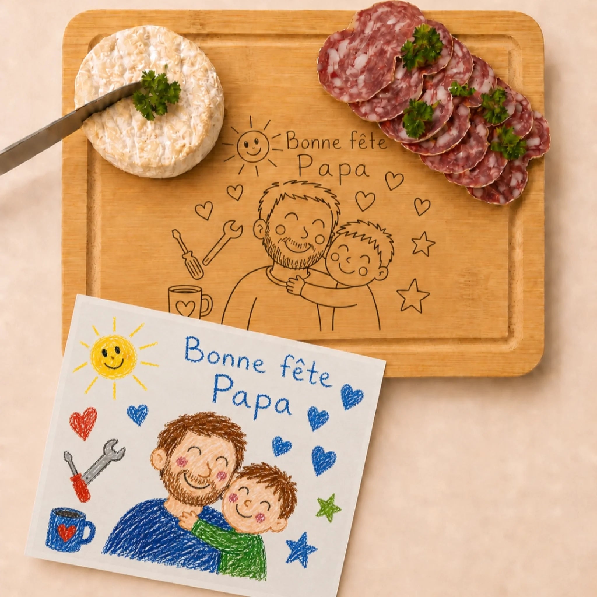 planche dessin fête des pères