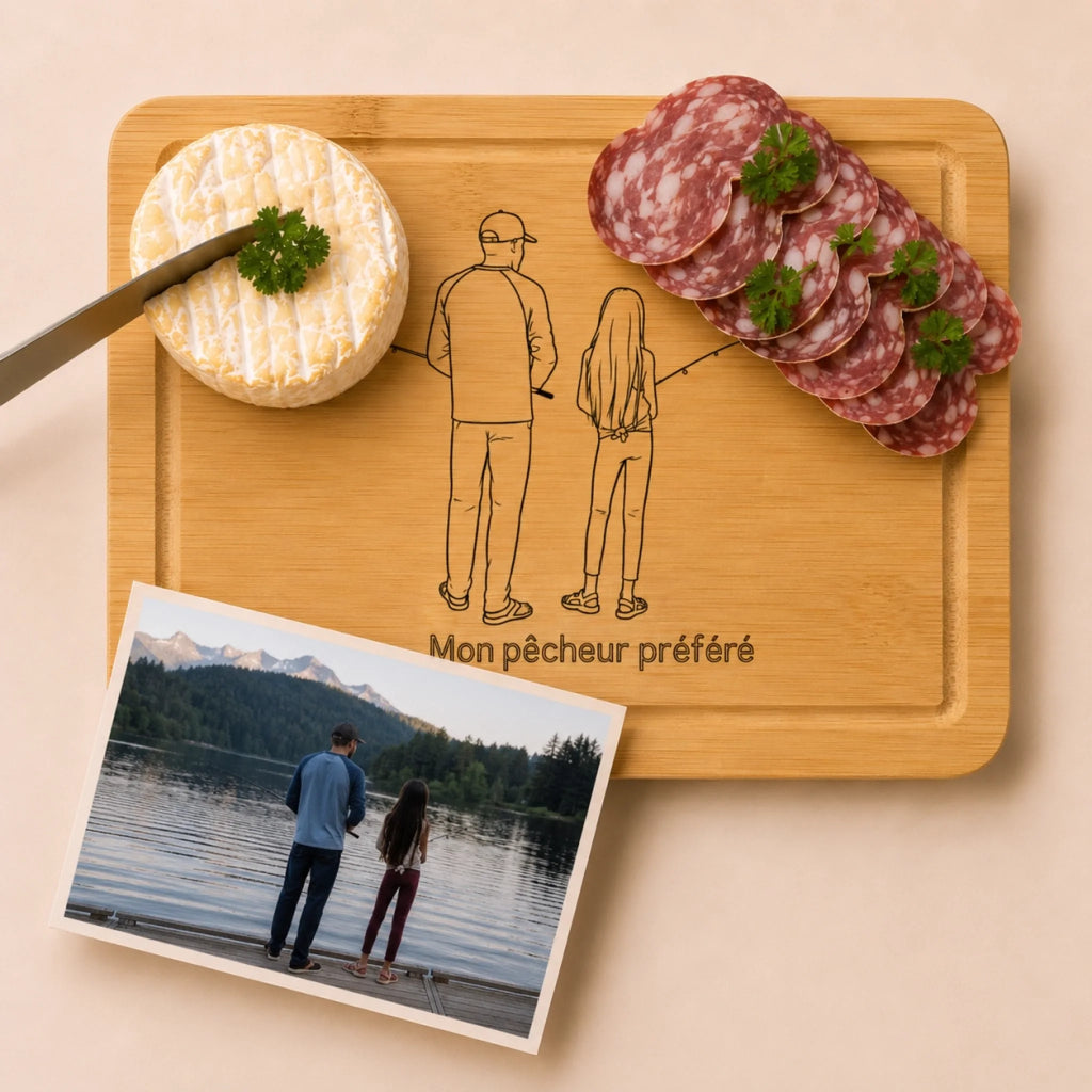planche apéro père fille peche